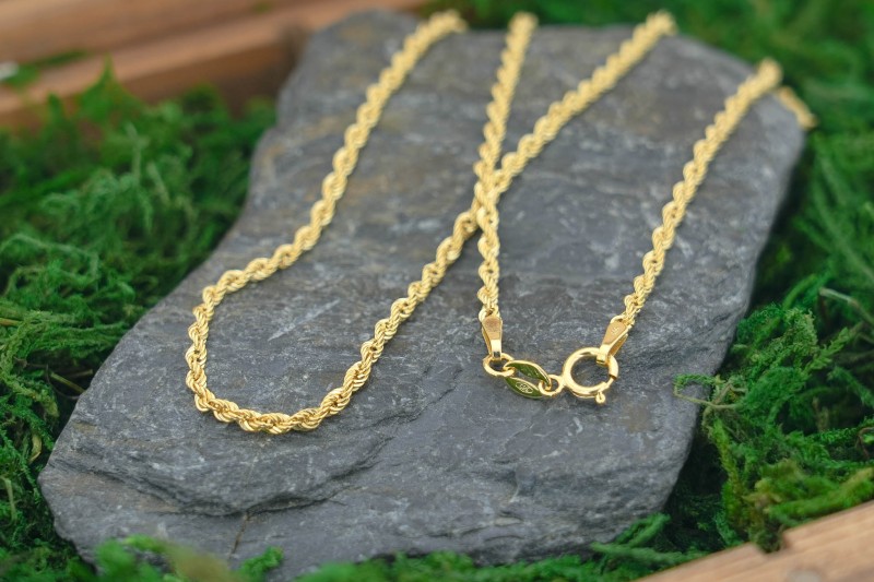 Złoty łańcuszek splot korda 50cm 585.jpg