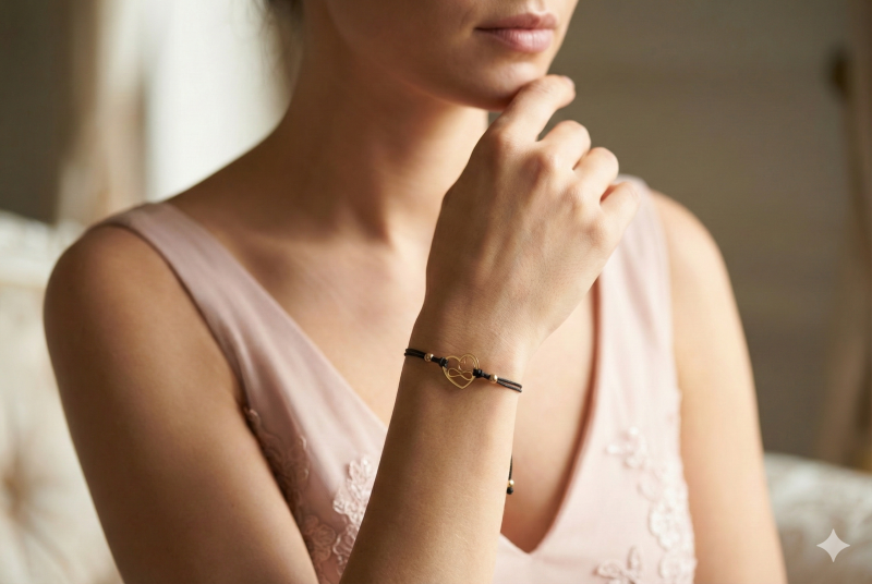 bransoletka sznurkowa na walentynki złote serce.png