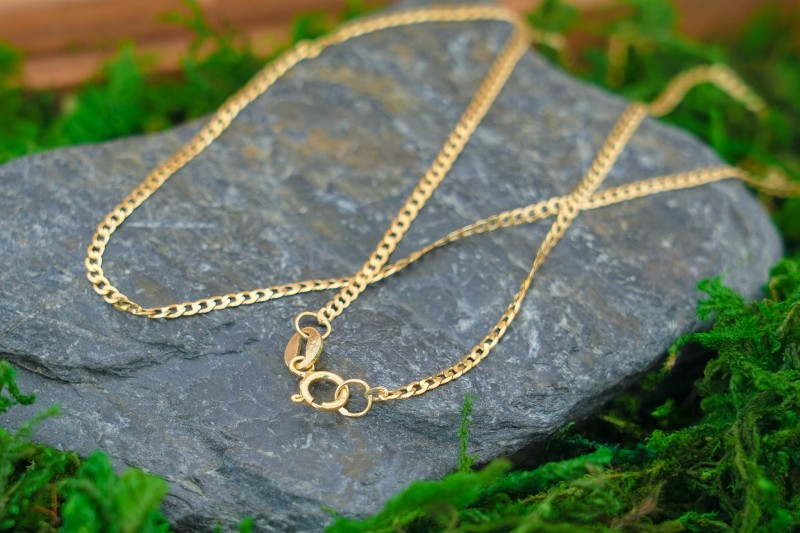 Złoty łańcuszek pancerka 50cm długości.jpg