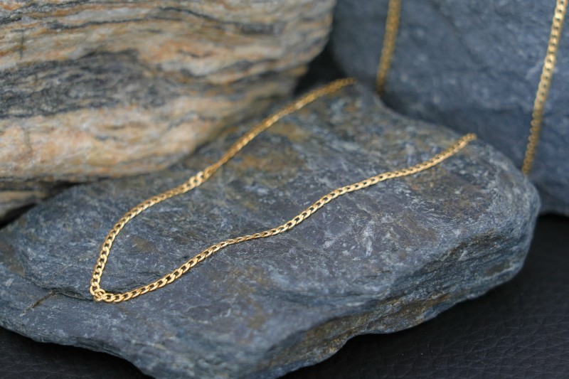 Złoty łańcusz pancerka długośc 50cm.jpg