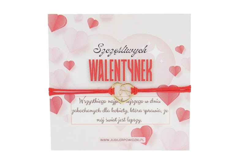 Bransoletka na walentynki złota nieskończoność w sercu.jpg