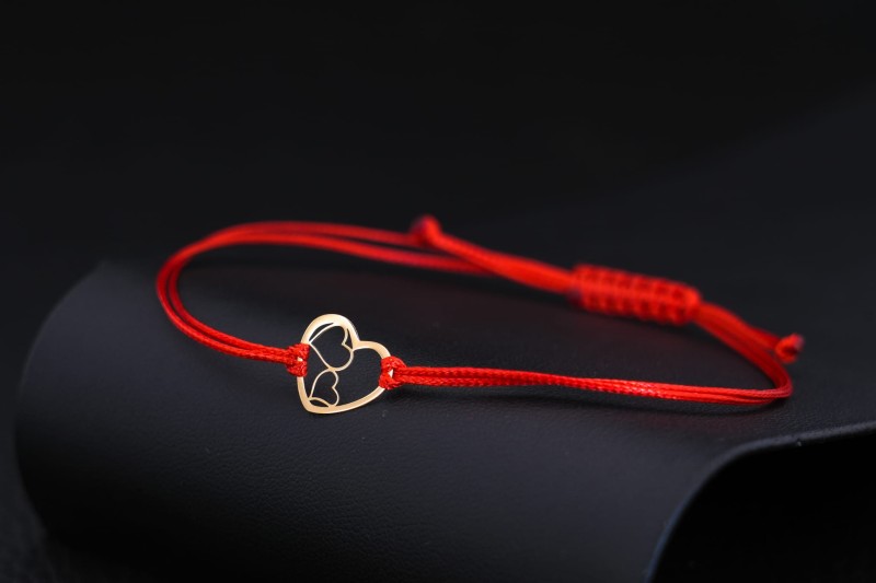 Walentynki serca ze złota bransoletka.jpg