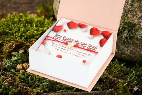 Złota Bransoletka Sznurkowa - "Dwa Serca"  375