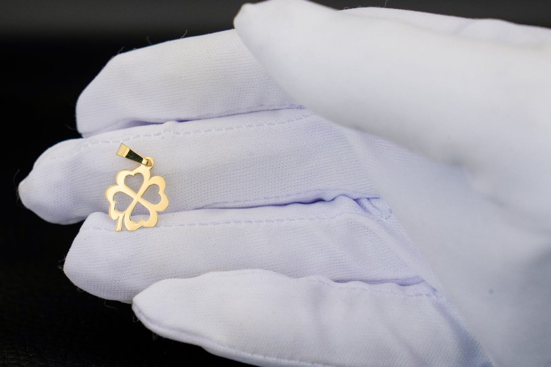 Koniczynka na szczęście złoto.jpg