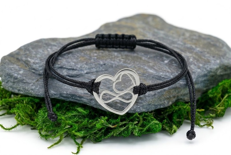 miniatura allegro bransoletka na sznurku serce i nieskończoność.jpg