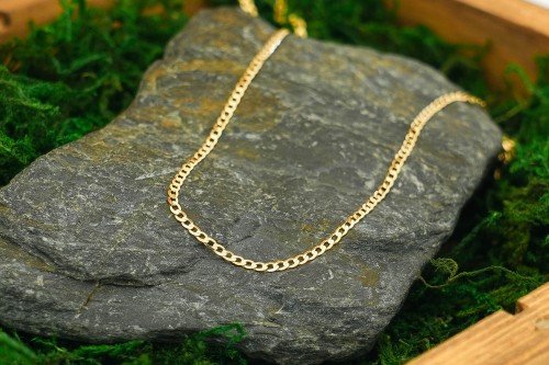 Złoty łańcuszek pancerka 50cm 1.50g 585