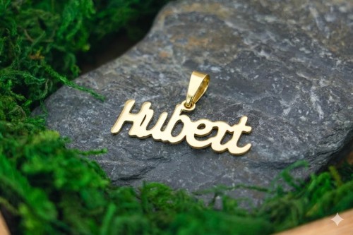 Złota Zawieszka Imię Hubert