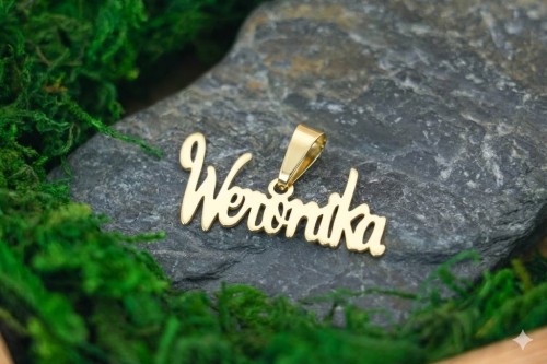 Złota Zawieszka Imię Weronika