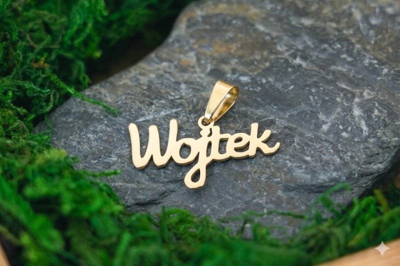 złota zawieszka imię Wojtek.jpg