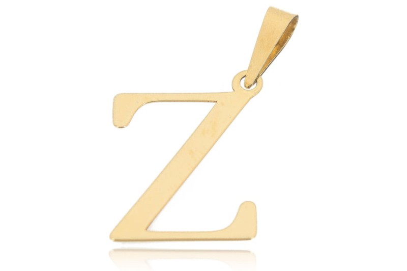 Złota zawieszka litera Z.jpg