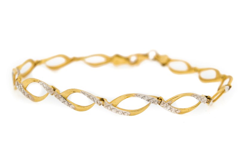 złota bransoletka z białym.jpg