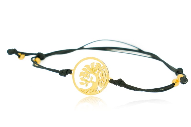 drzewko szczęścia bransoletka na sznurku czarnym.jpg