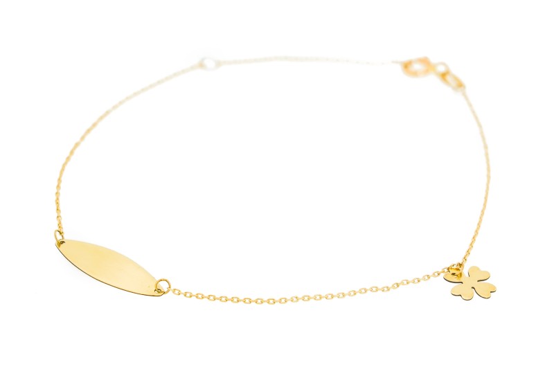 Bransoletka na rękę złota blaszka pod grawer.jpg