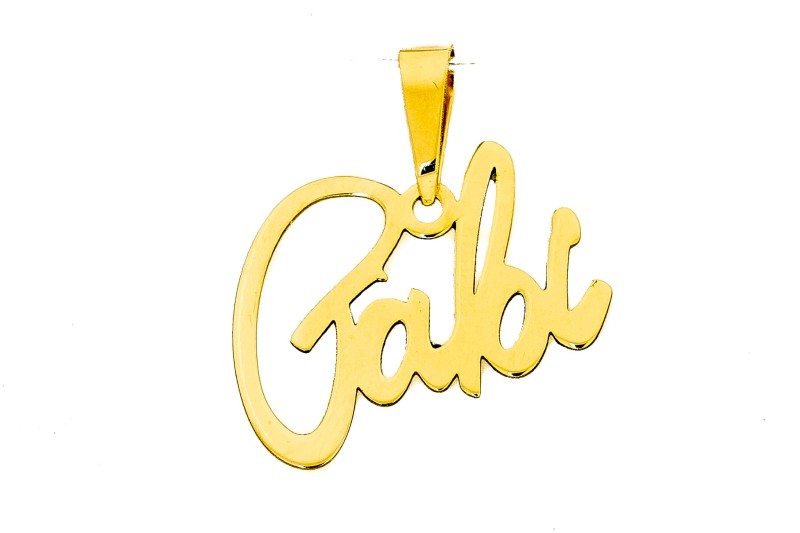 Gabi Gabriela Gabrysia imię ze złota w formie zawieszki wisiora.jpg