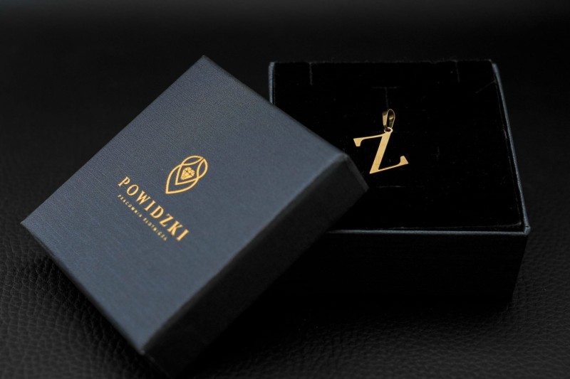 Złota literka alfabetu Z próby 585.jpg