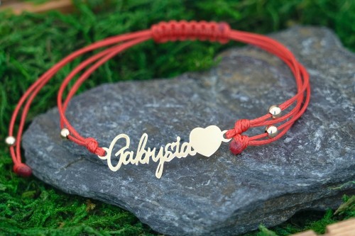 Złota Bransoletka Imię  Gabrysia